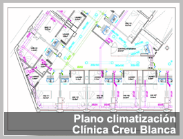 Plano climatizacion clinica creu blanca